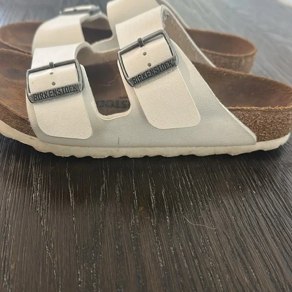 Birkenstock White Double Strap Sandals - Picture 4 of 10